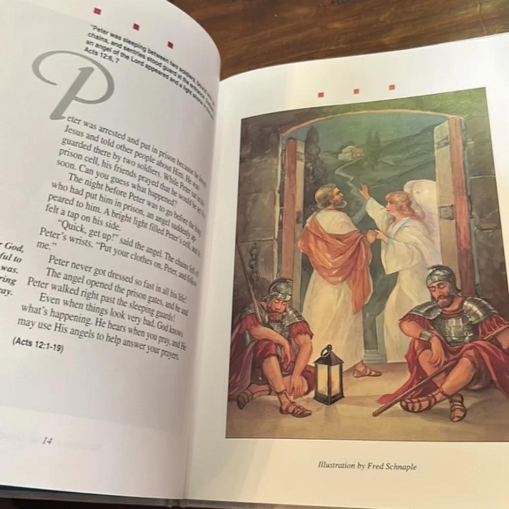 A Child's Book of Angels Bible Stories + Handmade Guardian Angel Bookmark